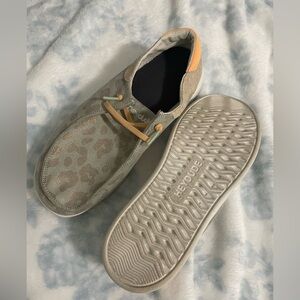 Hey Dude Tan and Cream Casual Slip-Ons